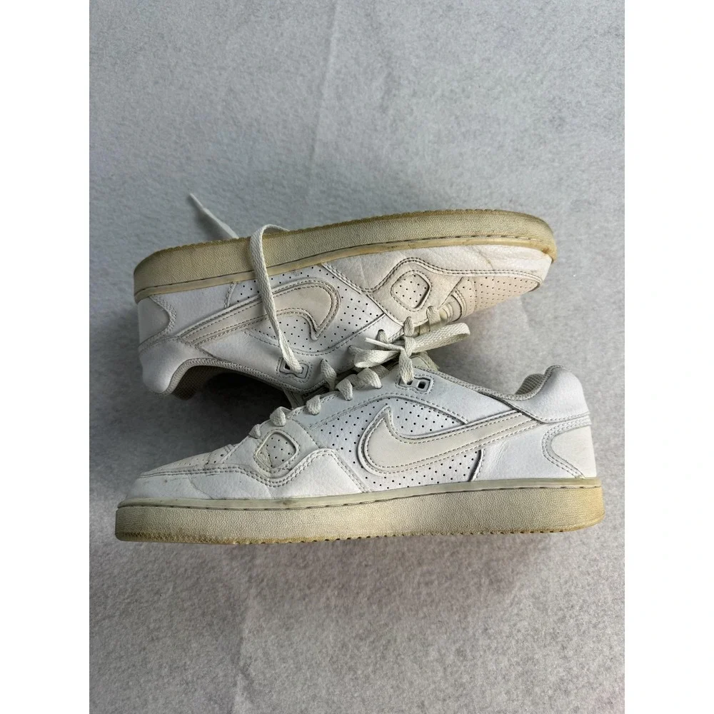 Nike Son of Force Shoes Mens Size‎ 9 White Leather Low Top Casual Sneakers